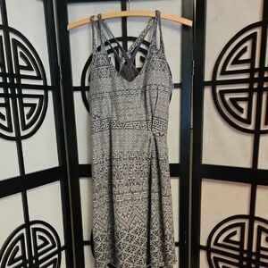 Athleta Black and White Spaghetti Strap Sundress